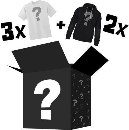 ✨Mystery Box (3ks náhodných tričiek + 2ks náhodných mikín))